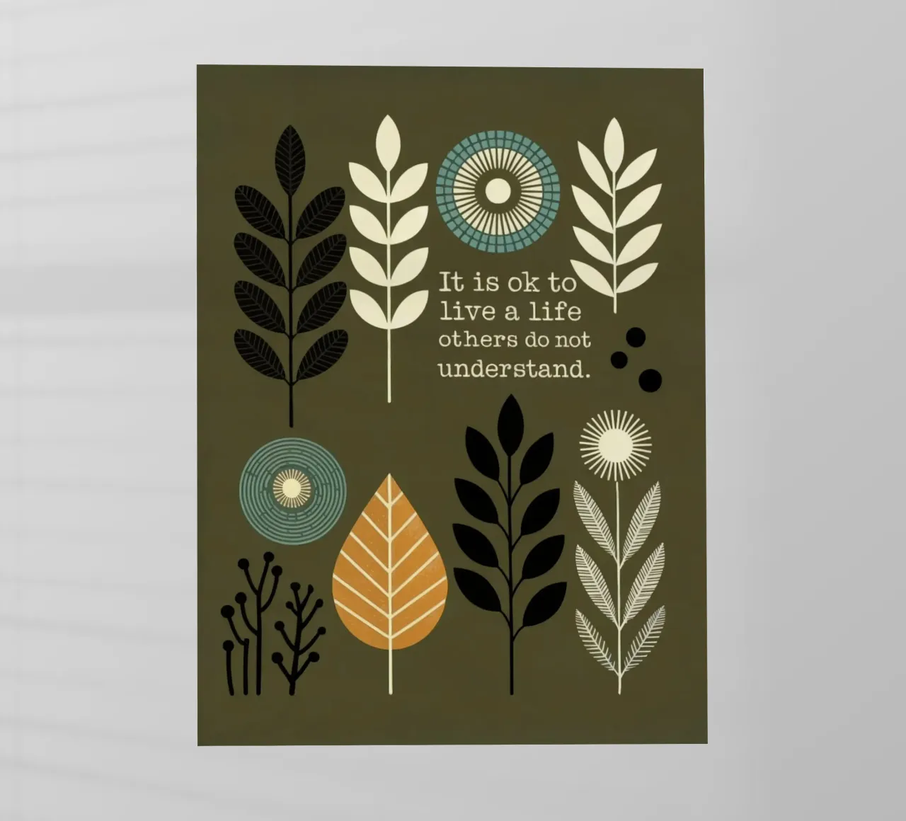 IT‘S OK , Typography Retro Style pellicola backlit da 20 Farben