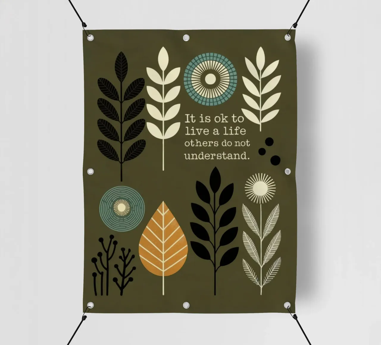 IT‘S OK , Typography Retro Style telo in pvc da 20 Farben