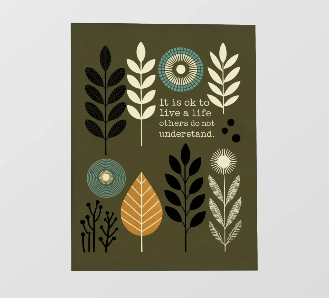 IT‘S OK , Typography Retro Style telo in pvc da 20 Farben