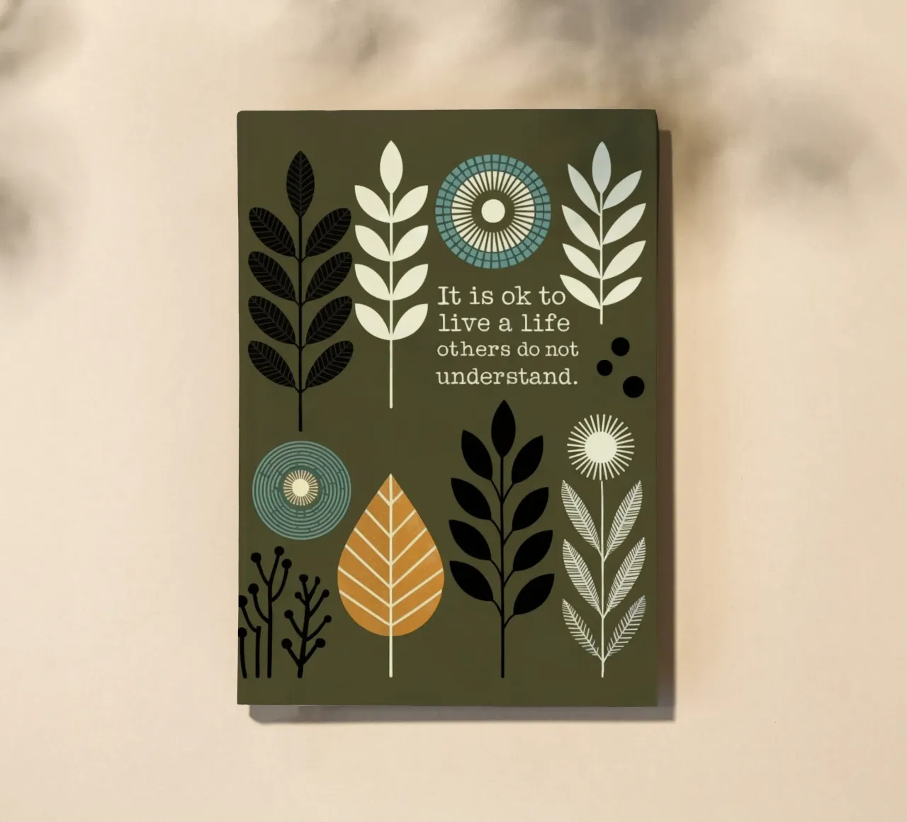 IT‘S OK , Typography Retro Style notebook by 20 Farben