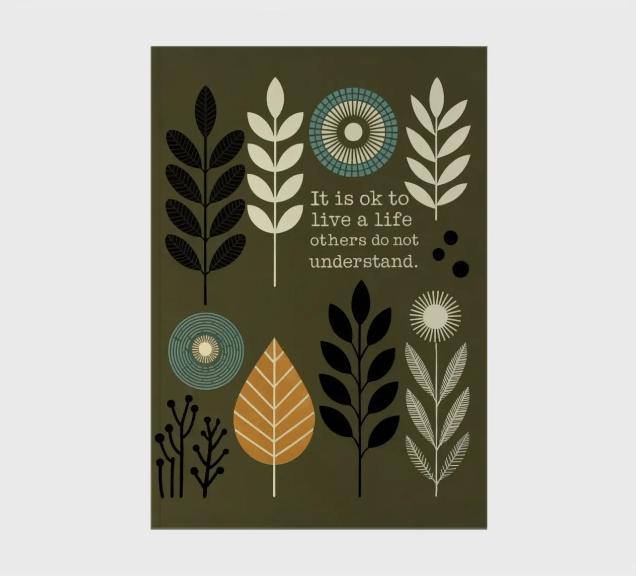 IT‘S OK , Typography Retro Style notebook by 20 Farben