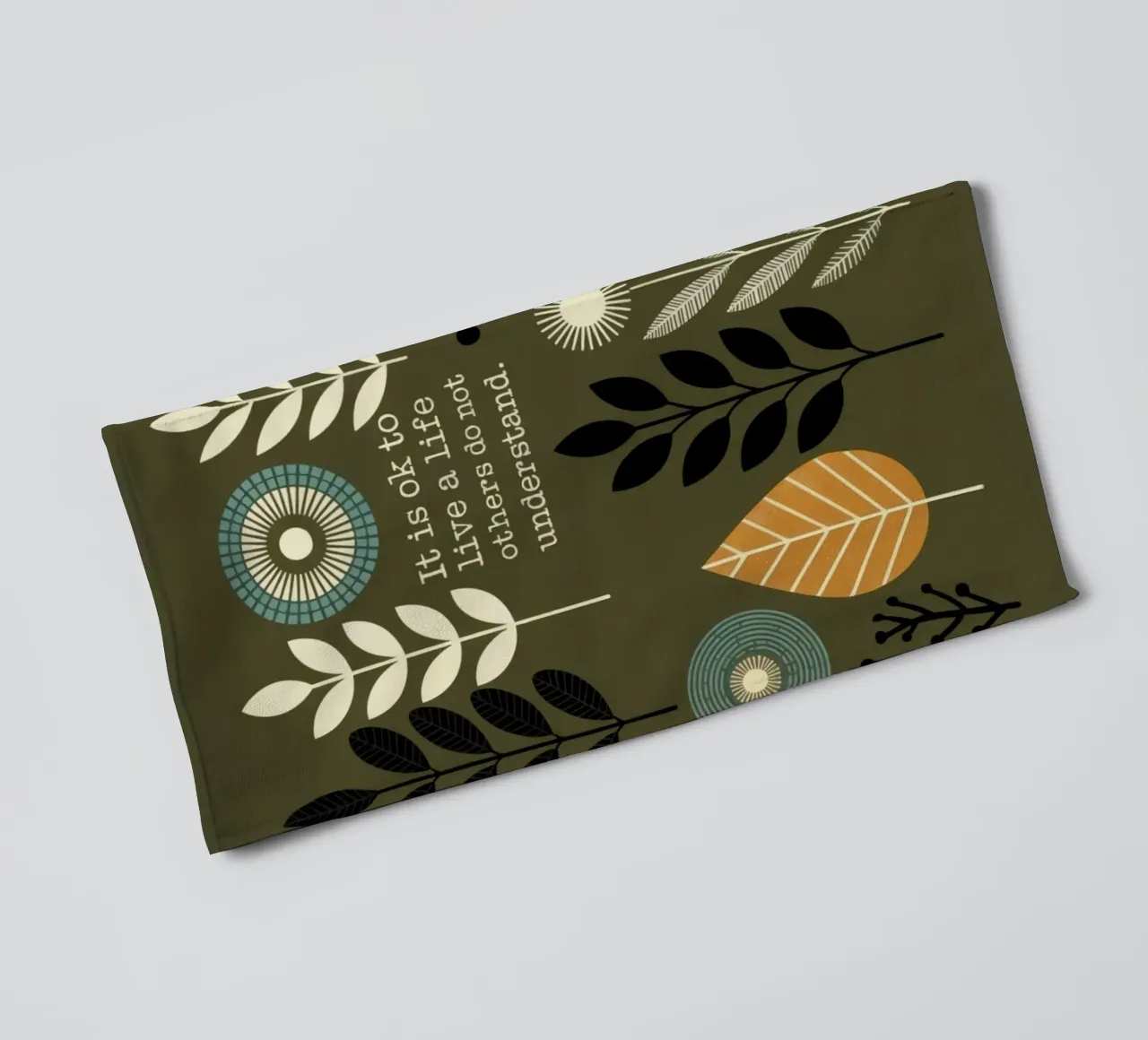 IT‘S OK , Typography Retro Style asciugamano da bagno da 20 Farben