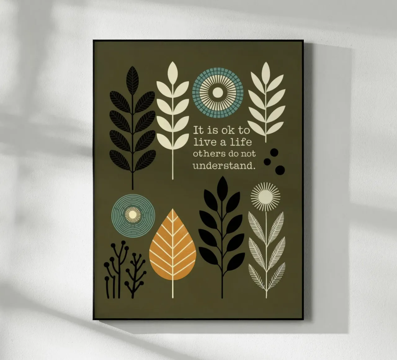 IT‘S OK , Typography Retro Style plexiglass da 20 Farben