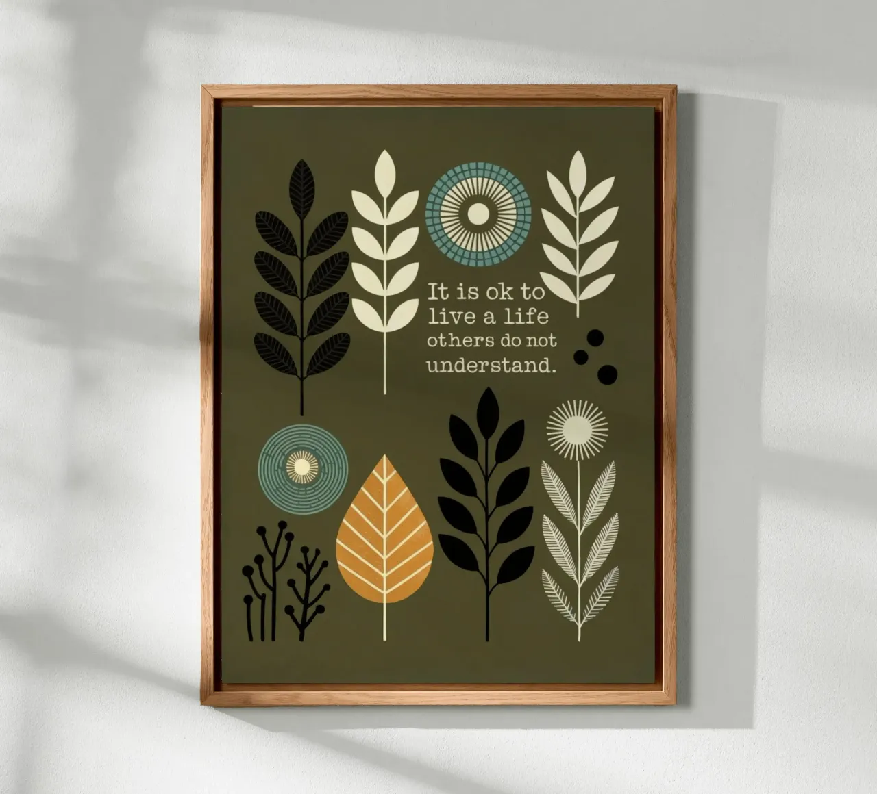 IT‘S OK , Typography Retro Style alluminio dibond da 20 Farben