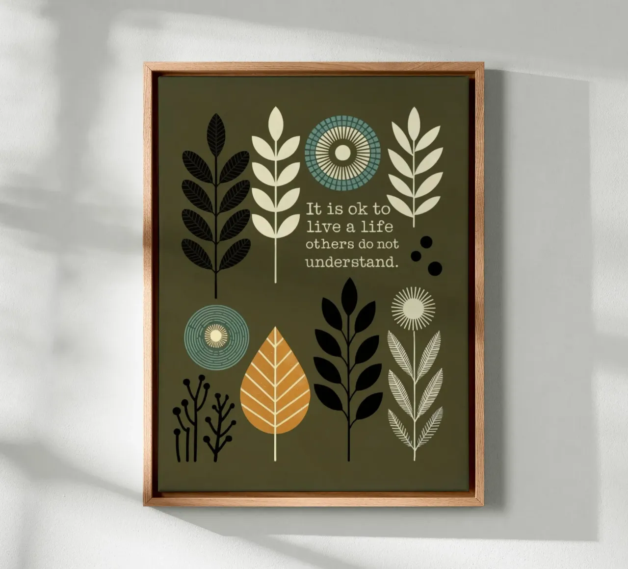 IT‘S OK , Typography Retro Style tela da 20 Farben