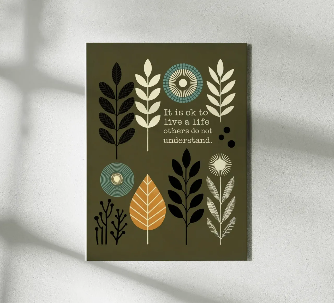 IT‘S OK , Typography Retro Style tela da 20 Farben