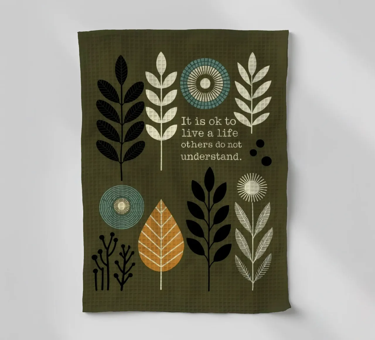 IT‘S OK , Typography Retro Style canovaccio da cucina da 20 Farben