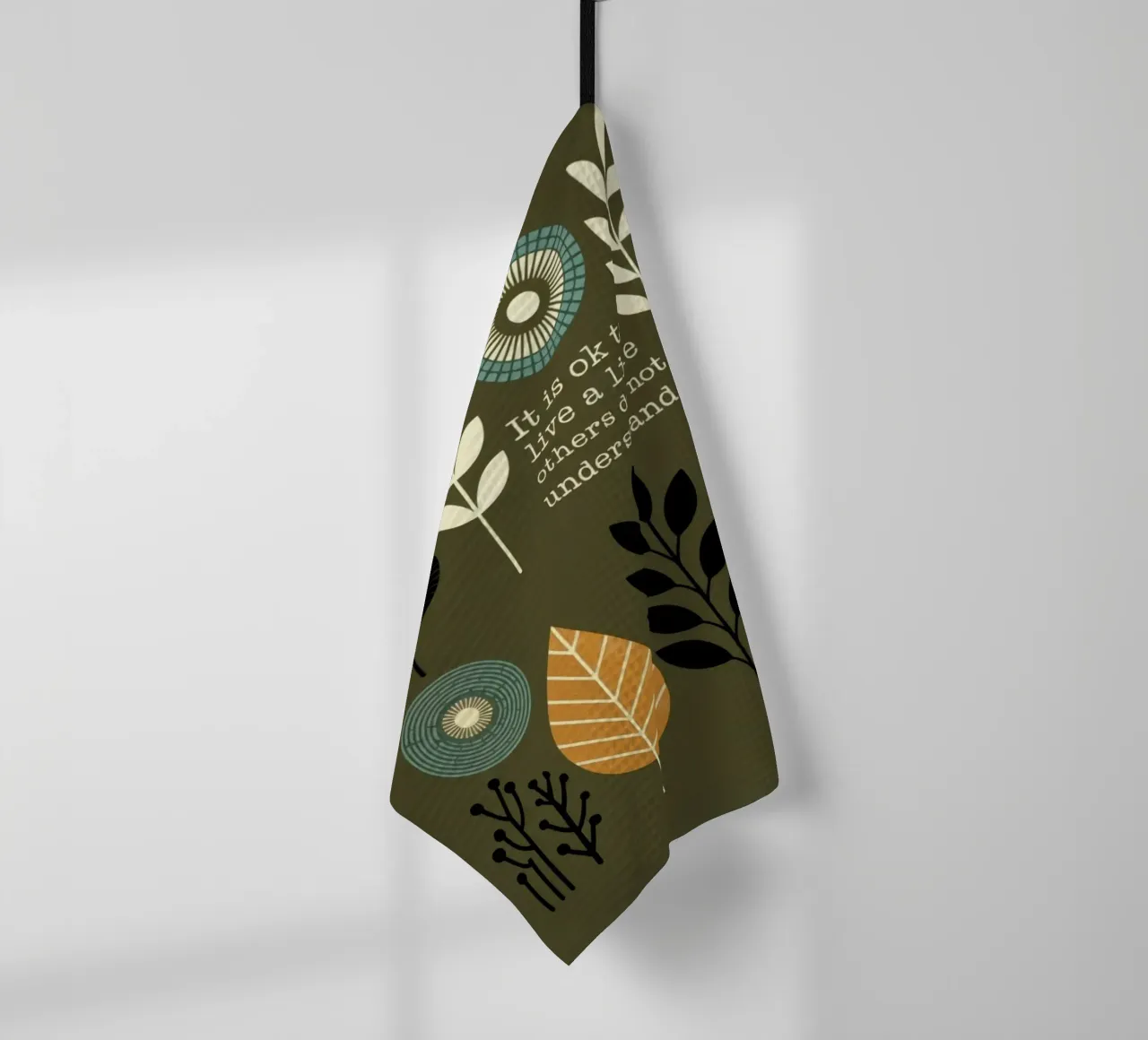 IT‘S OK , Typography Retro Style canovaccio da cucina da 20 Farben