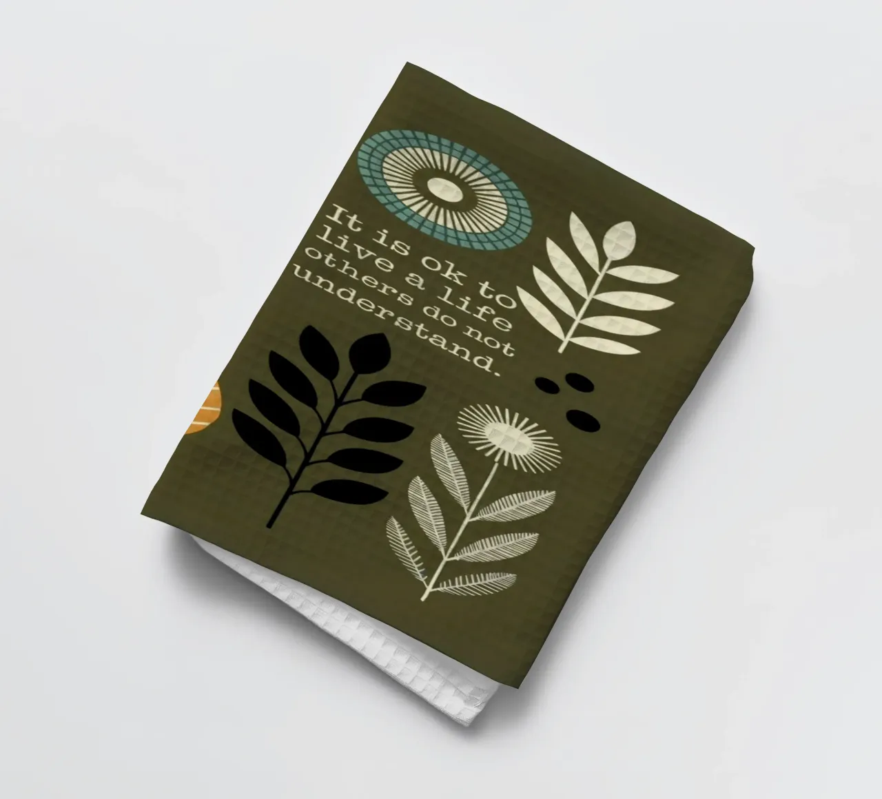 IT‘S OK , Typography Retro Style canovaccio da cucina da 20 Farben