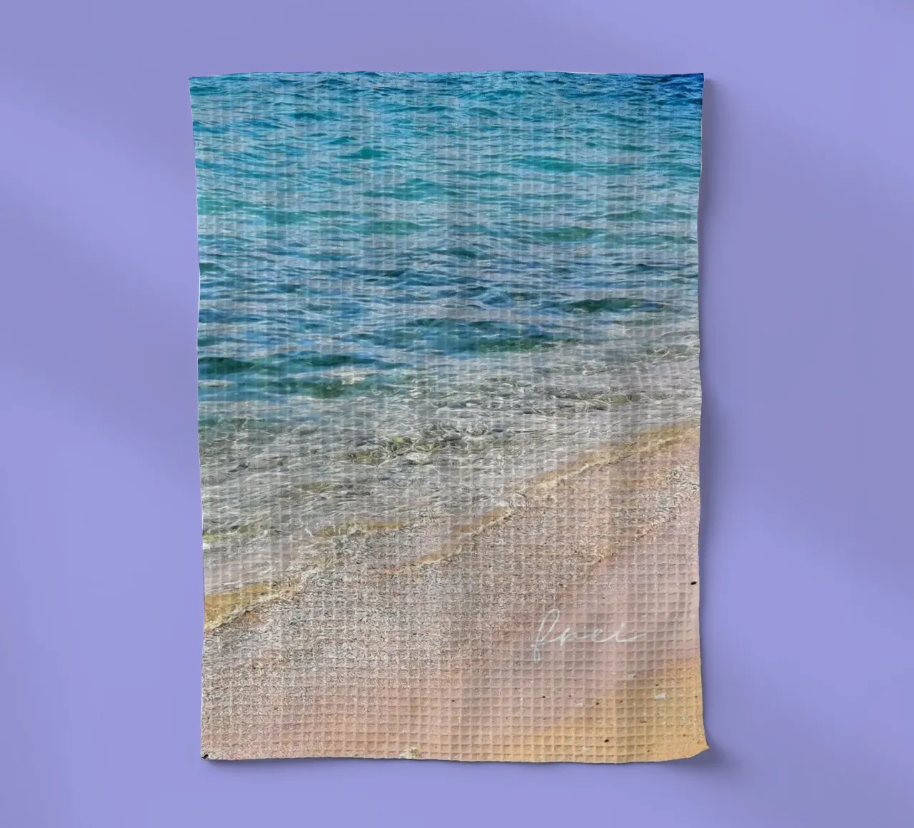 free - Sea view with beach tea towel by Frida + frei