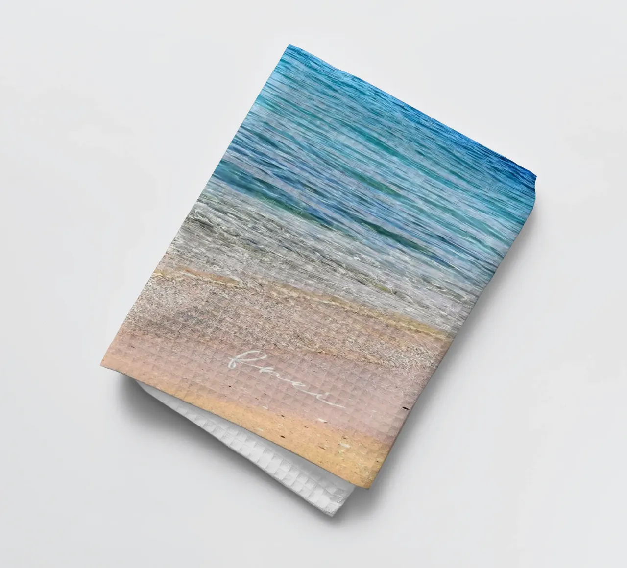 free - Sea view with beach tea towel by Frida + frei