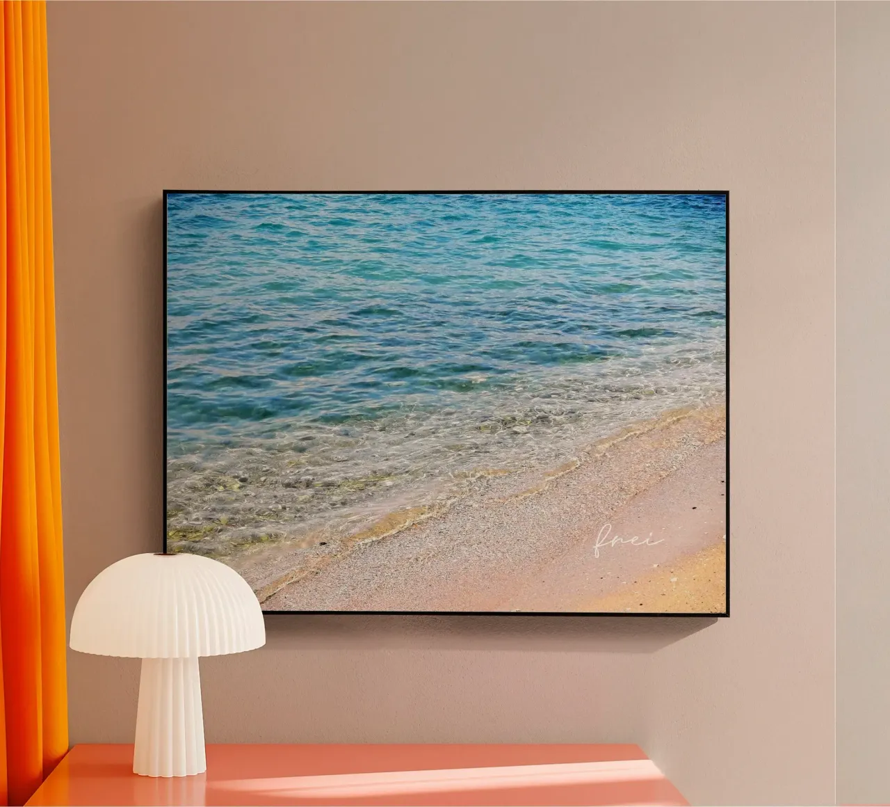 libre - vue sur la mer avec plage plexiglas de Frida + frei
