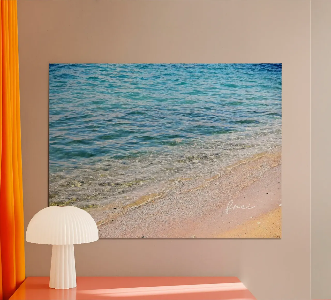 frei - Meeresansicht poster con telaio in legno da Frida + frei