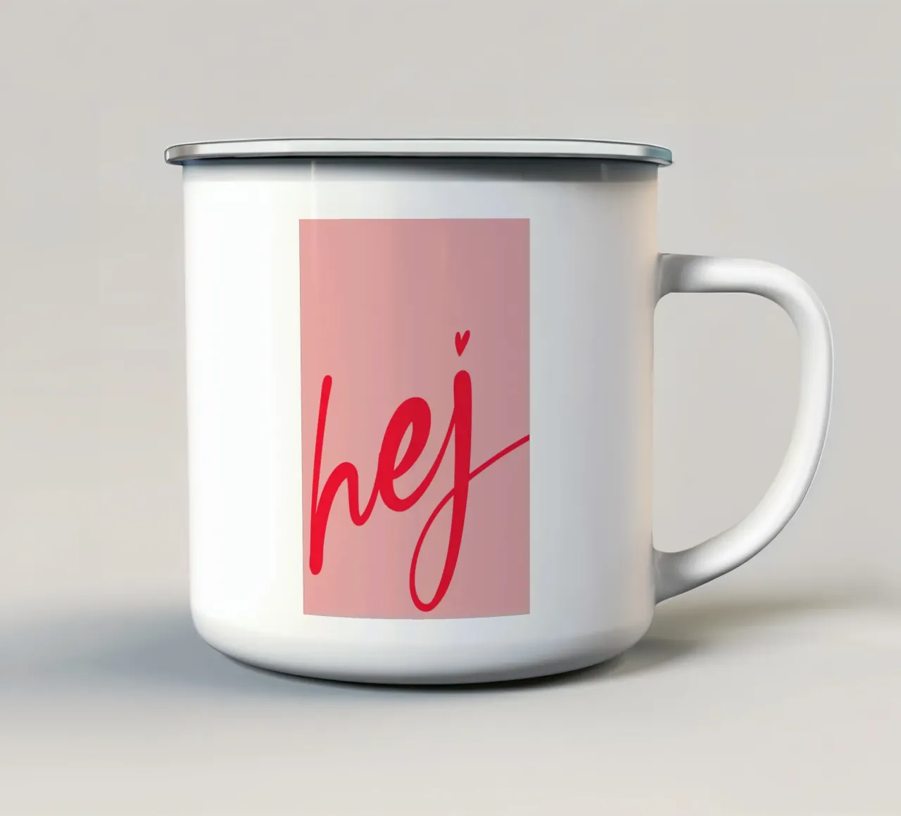 Con amore tazza in smalto da Attaboy Dsgn
