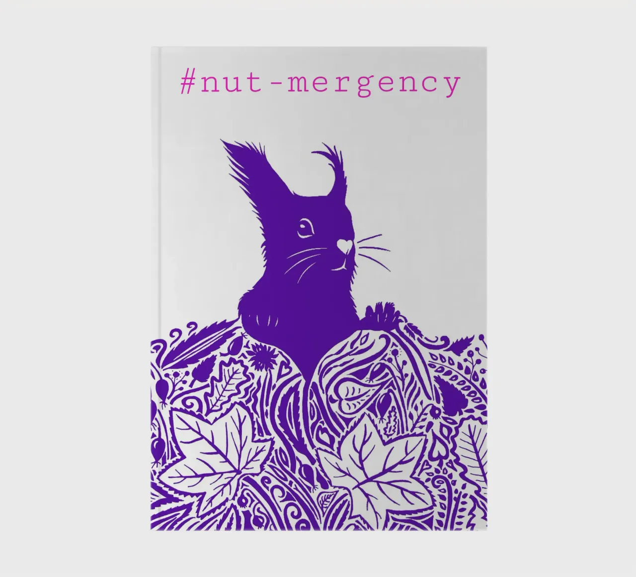 #nut-mergency - Eichhörnchen blaulila notebook by PaperLine Art