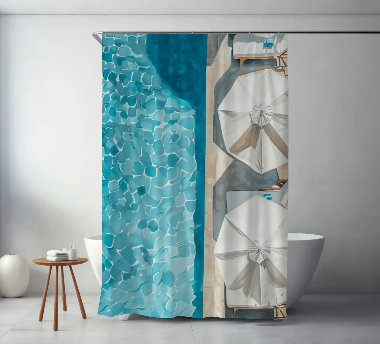 Whispers of the Poolside tenda da doccia da Mosaic Dialogue