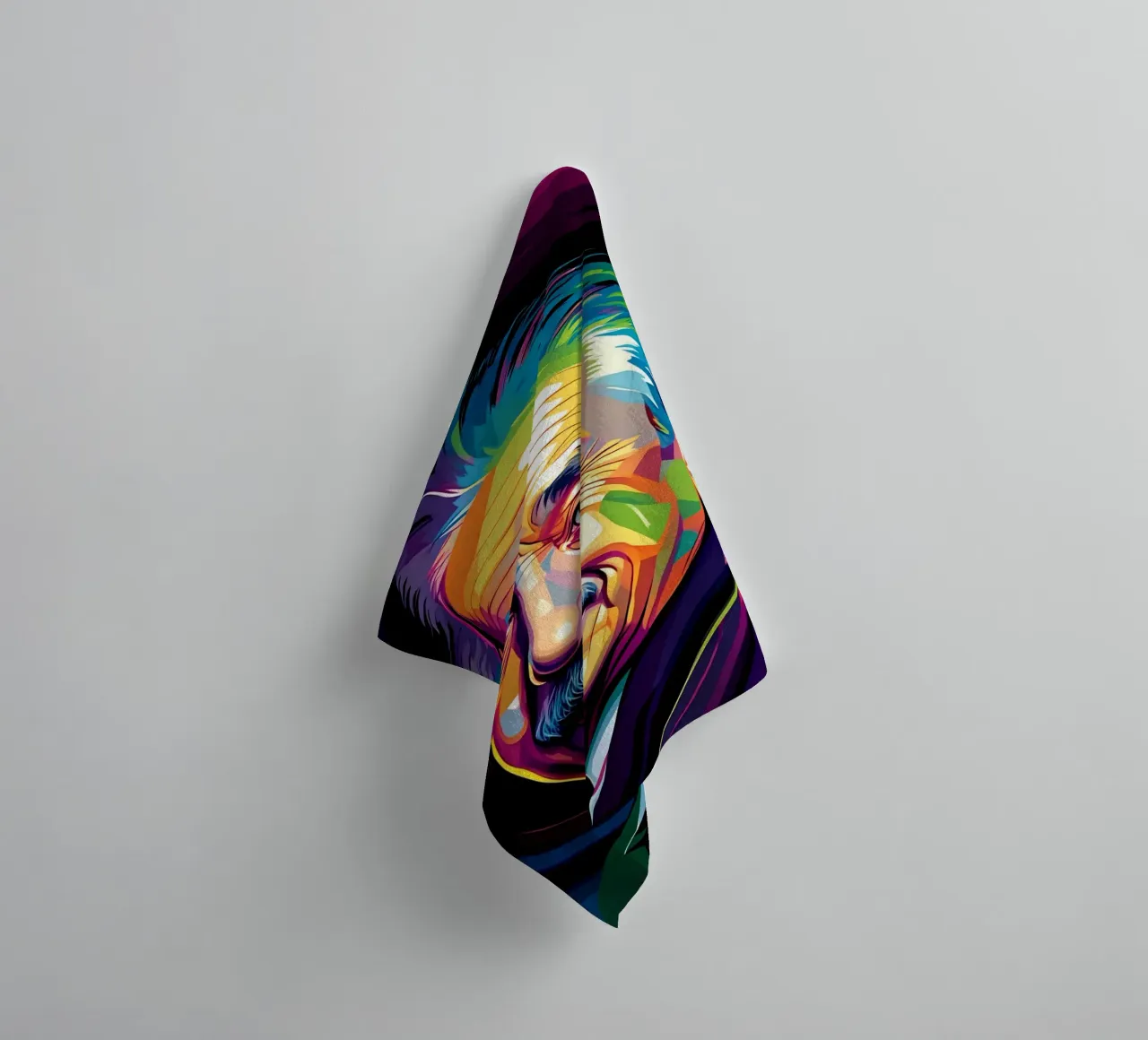 Albert Einstein art towel by BONANZA
