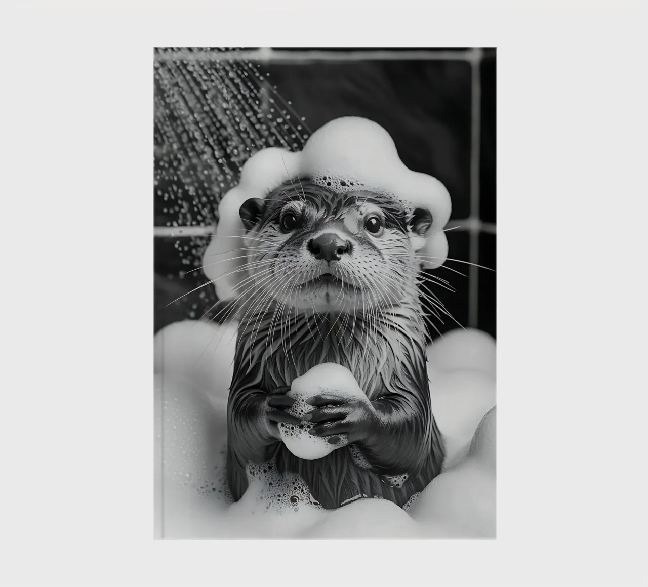 Foaming Otter in the Shower notebook by Plain Thoughts