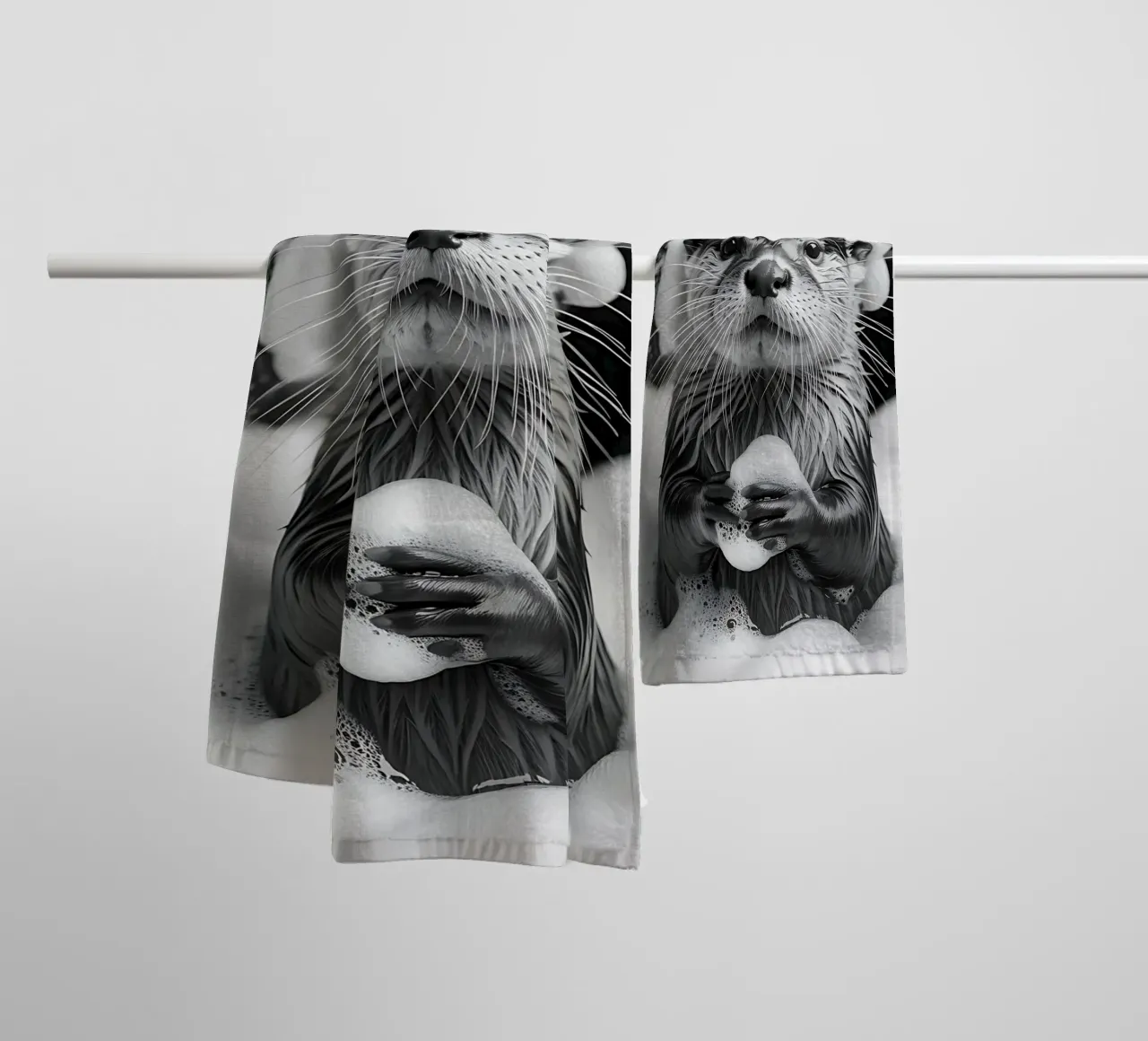 Foaming Otter in the Shower towel by Plain Thoughts