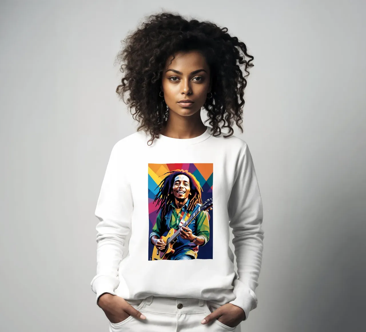 Bob Marley suonare la chitarra wpap art felpa da BONANZA
