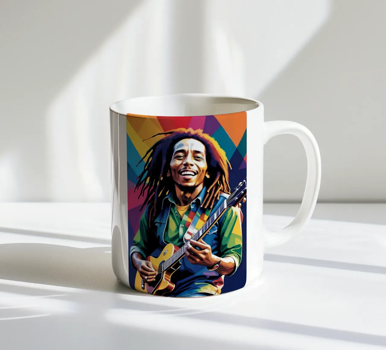 Bob Marley suonare la chitarra wpap art tazza in ceramica da BONANZA