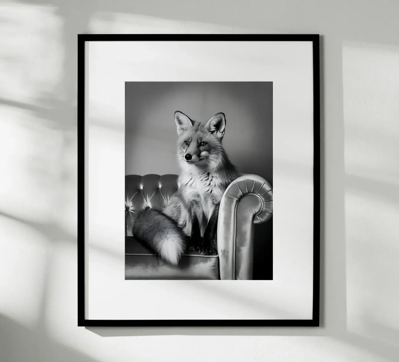 Volpe chic su divano reale poster da Plain Thoughts