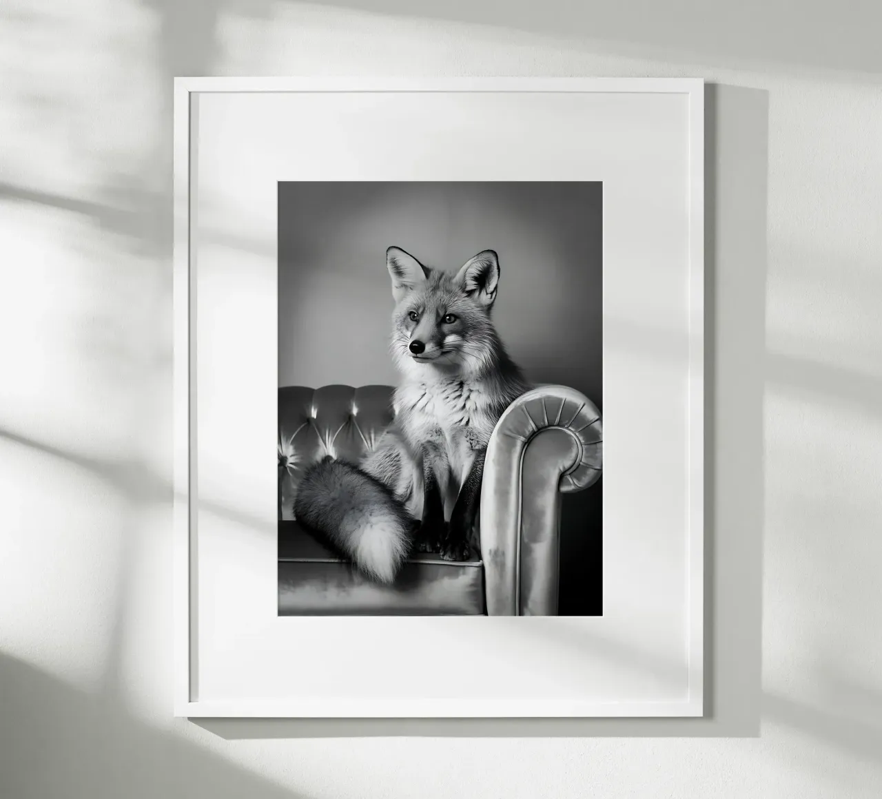 Volpe chic su divano reale poster da Plain Thoughts
