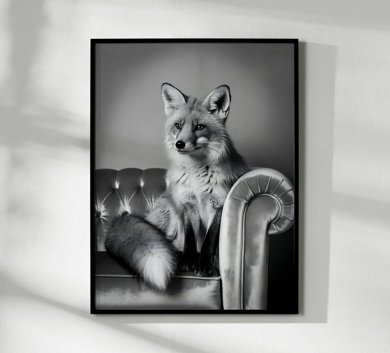 Volpe chic su divano reale poster da Plain Thoughts
