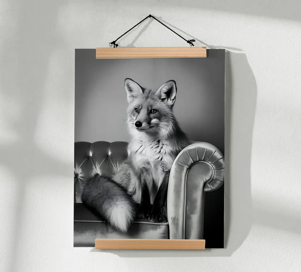 Volpe chic su divano reale poster da Plain Thoughts