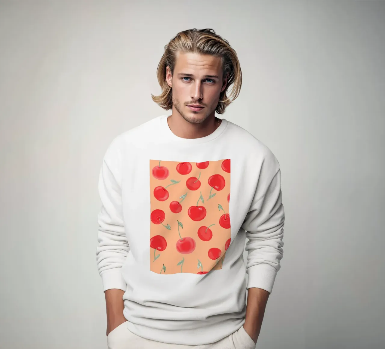 Modello Berry Burst color arancio fragola felpa da gulsengunel