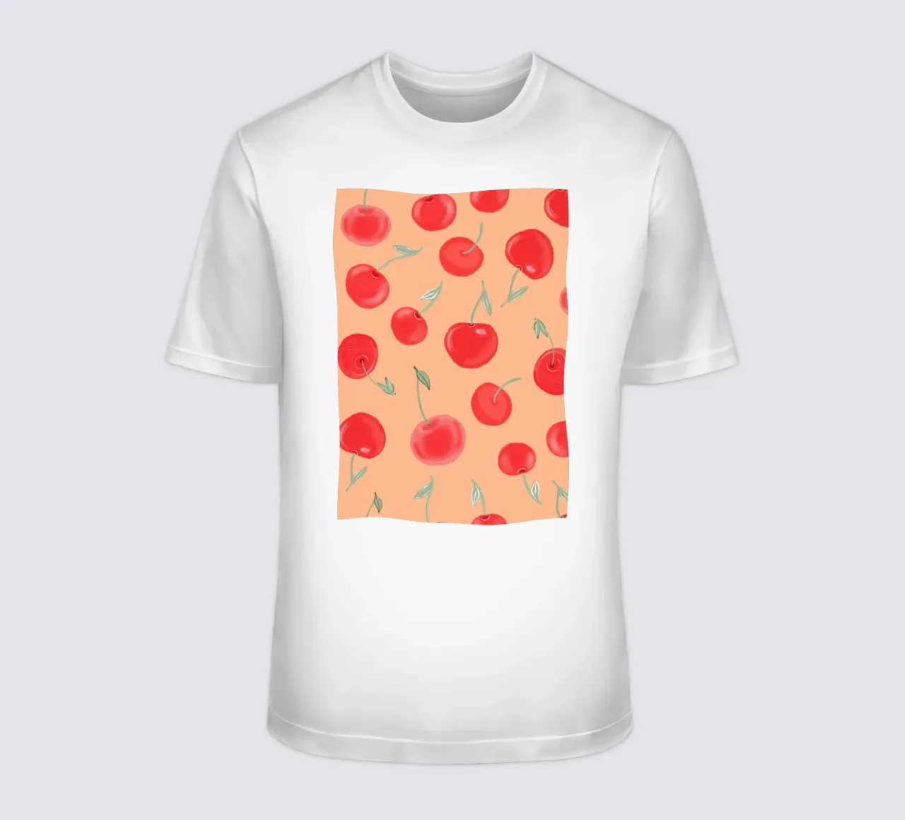 Modello Berry Burst color arancio fragola t-shirt da gulsengunel