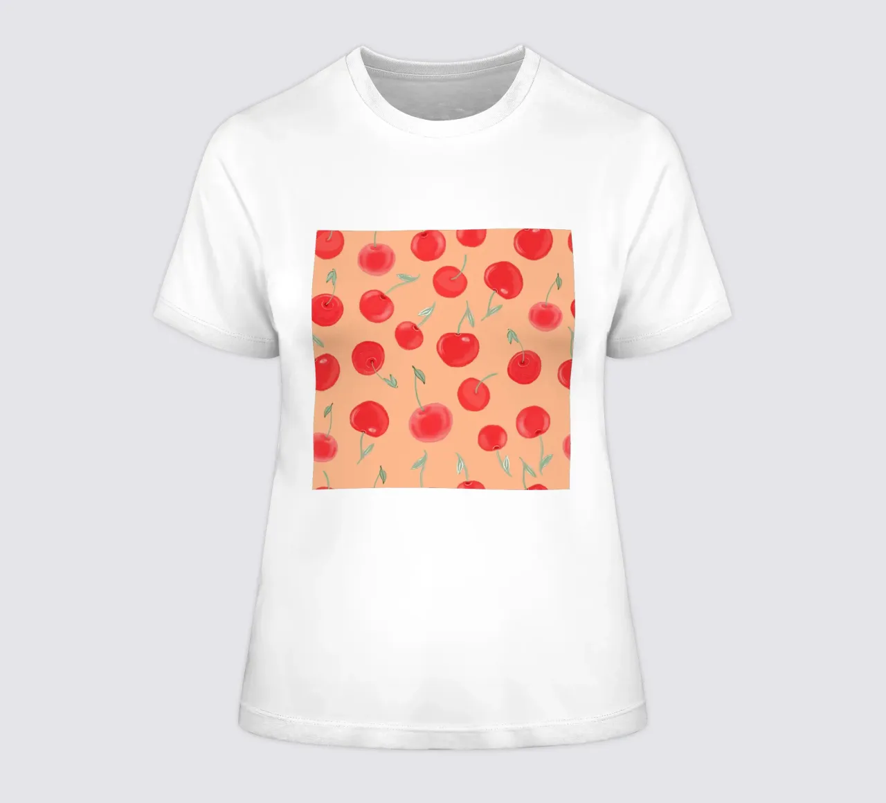 Modello Berry Burst color arancio fragola t-shirt da donna da gulsengunel