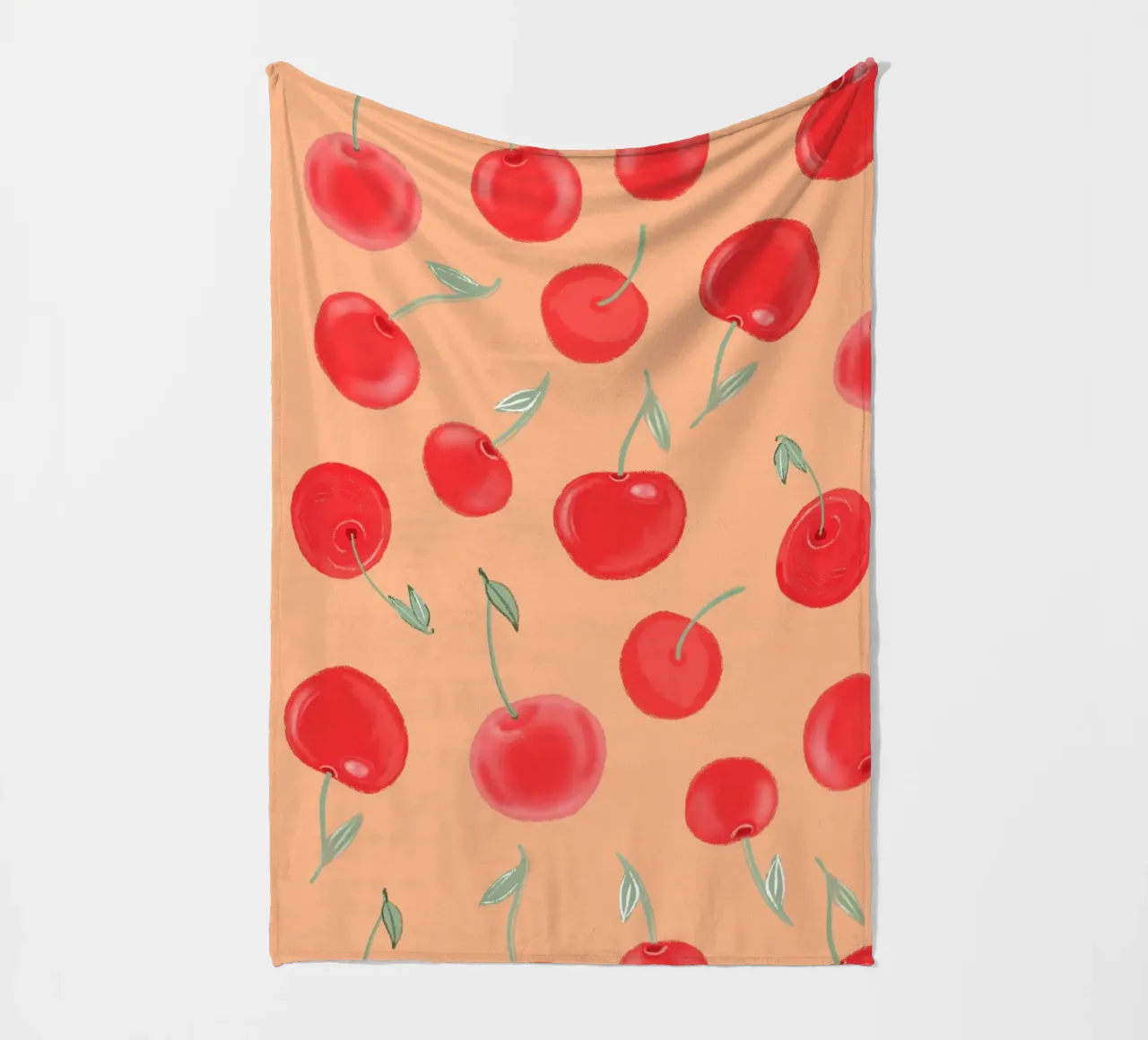 Modello Berry Burst color arancio fragola coperta in pile da gulsengunel