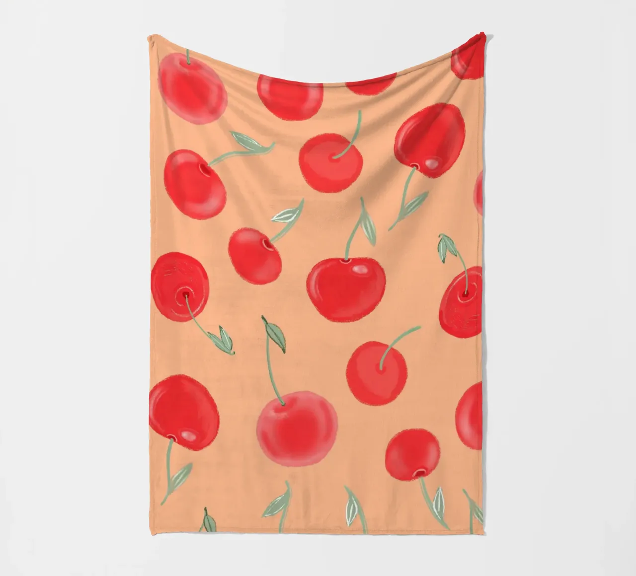 Modello Berry Burst color arancio fragola coperta in pile da gulsengunel