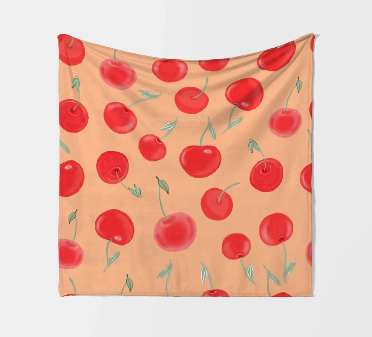 Modello Berry Burst color arancio fragola coperta in pile da gulsengunel