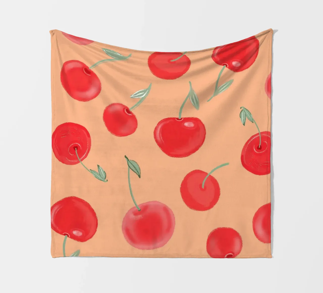 Modello Berry Burst color arancio fragola coperta in pile da gulsengunel