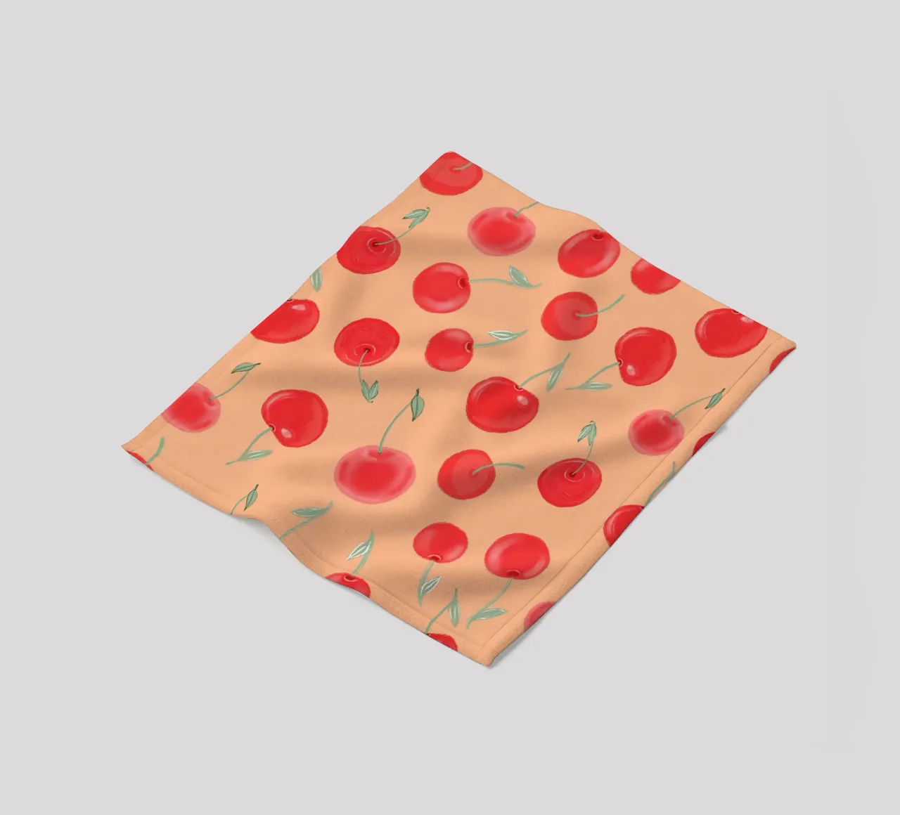 Modello Berry Burst color arancio fragola coperta in pile da gulsengunel