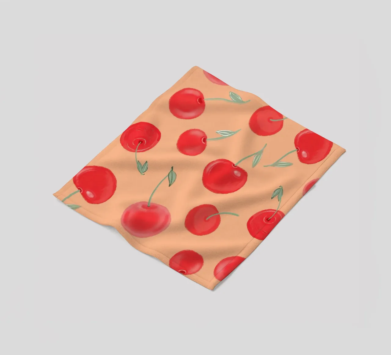 Modello Berry Burst color arancio fragola coperta in pile da gulsengunel