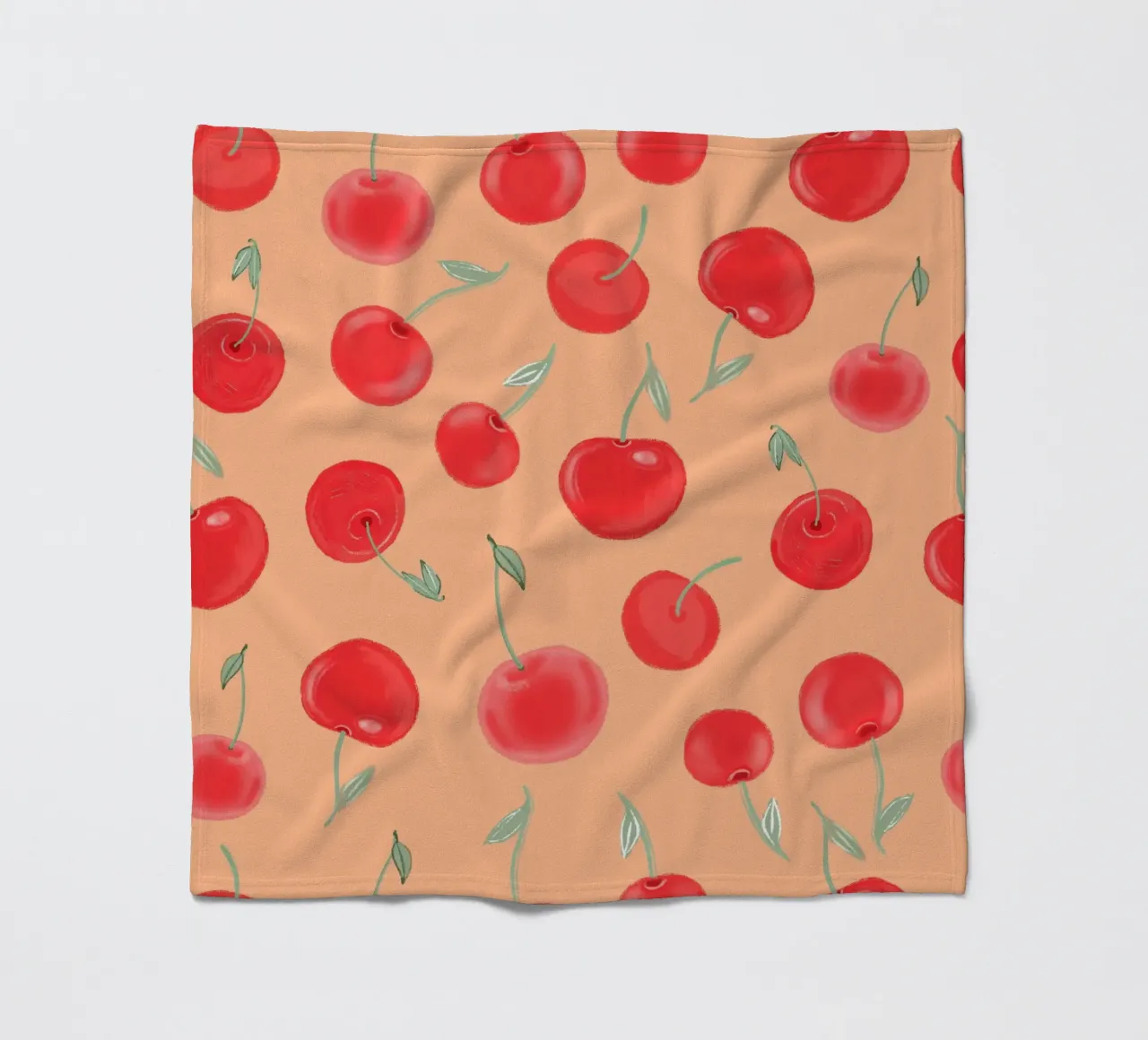 Modello Berry Burst color arancio fragola coperta in pile da gulsengunel