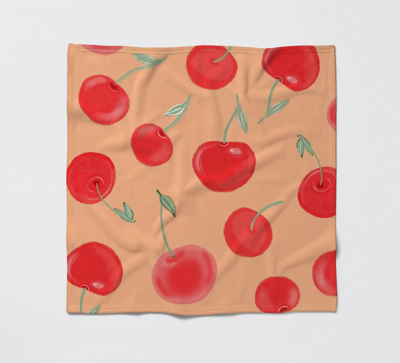 Modello Berry Burst color arancio fragola coperta in pile da gulsengunel