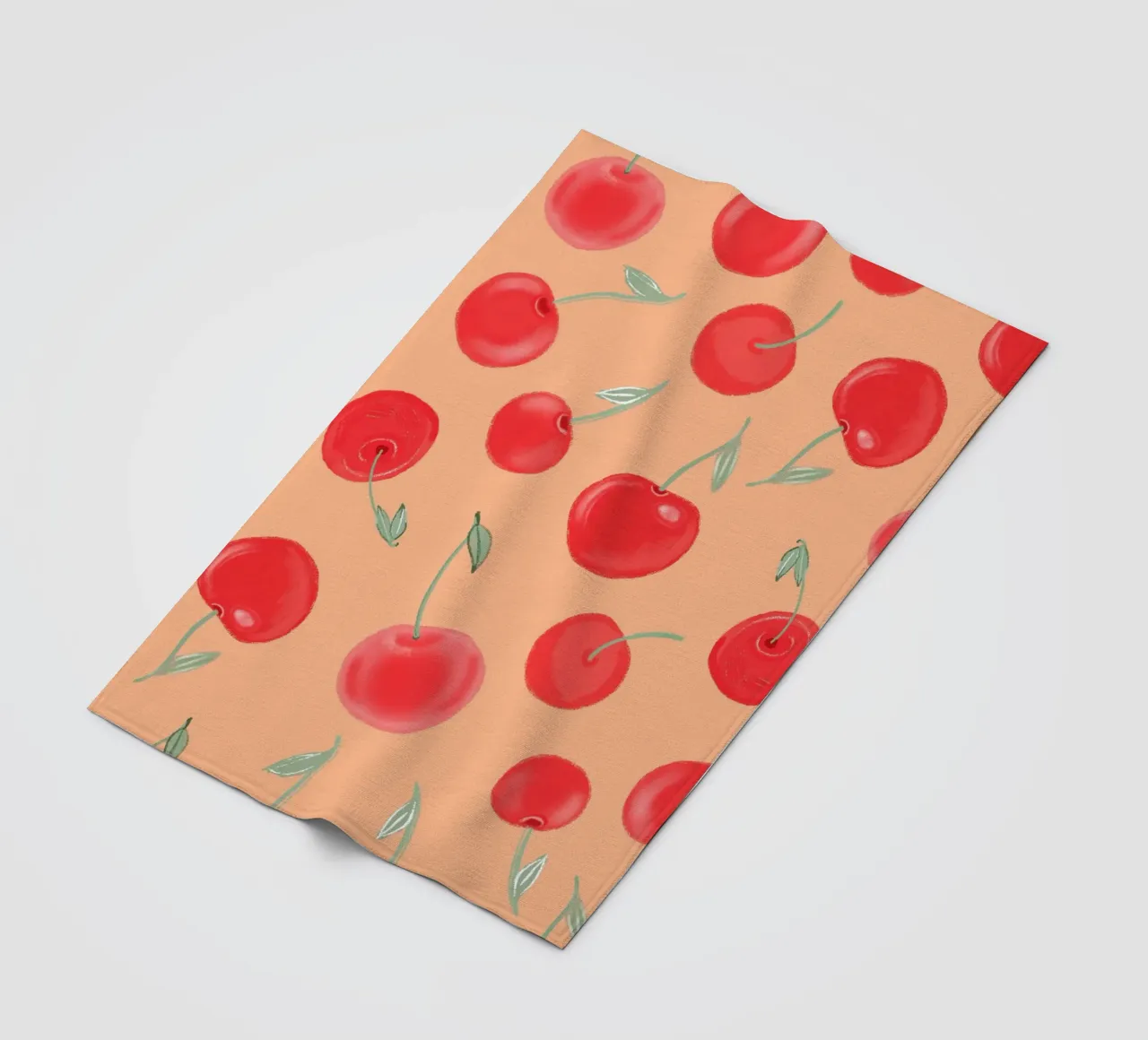 Modello Berry Burst color arancio fragola coperta in pile da gulsengunel