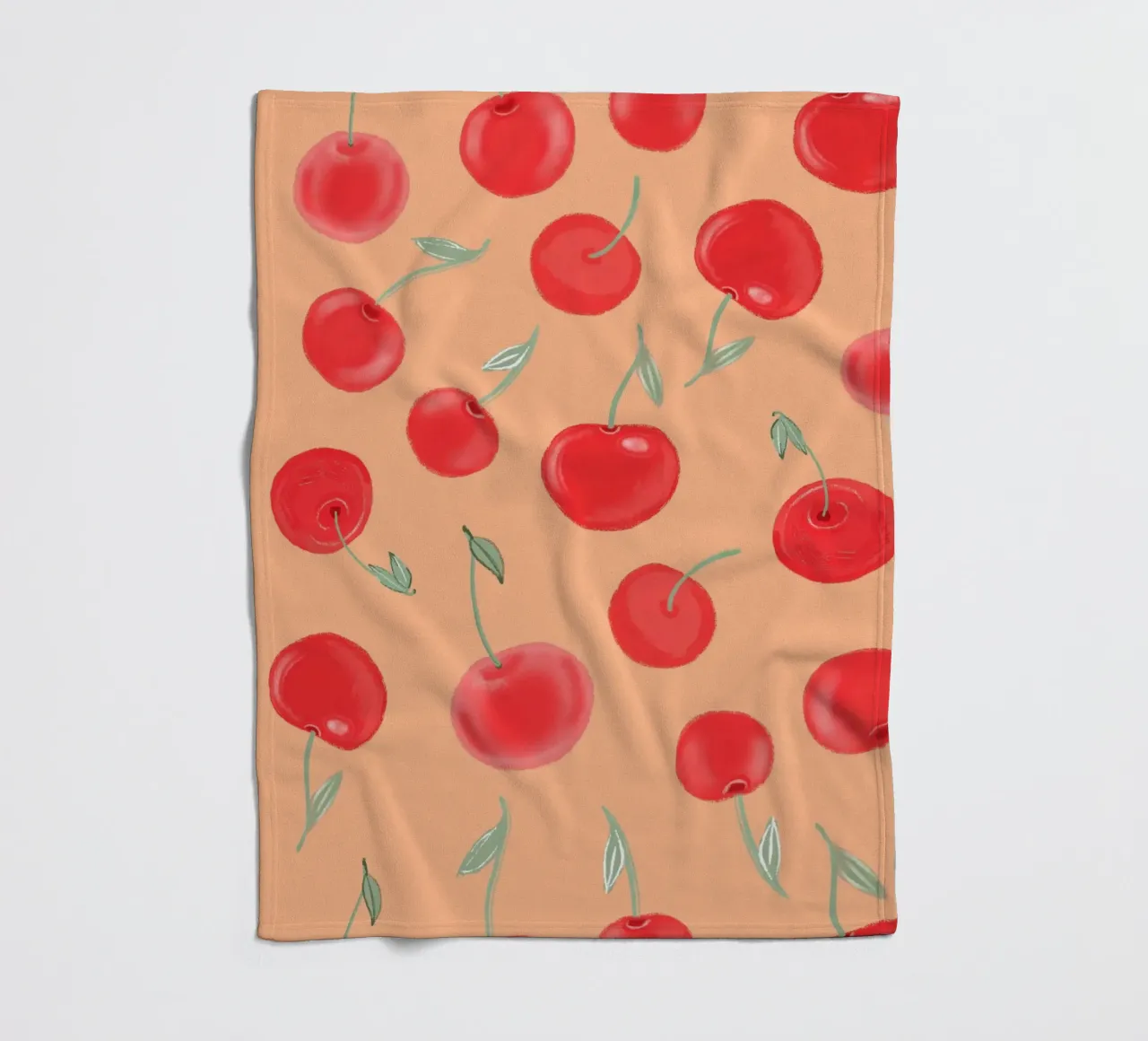 Modello Berry Burst color arancio fragola coperta in pile da gulsengunel