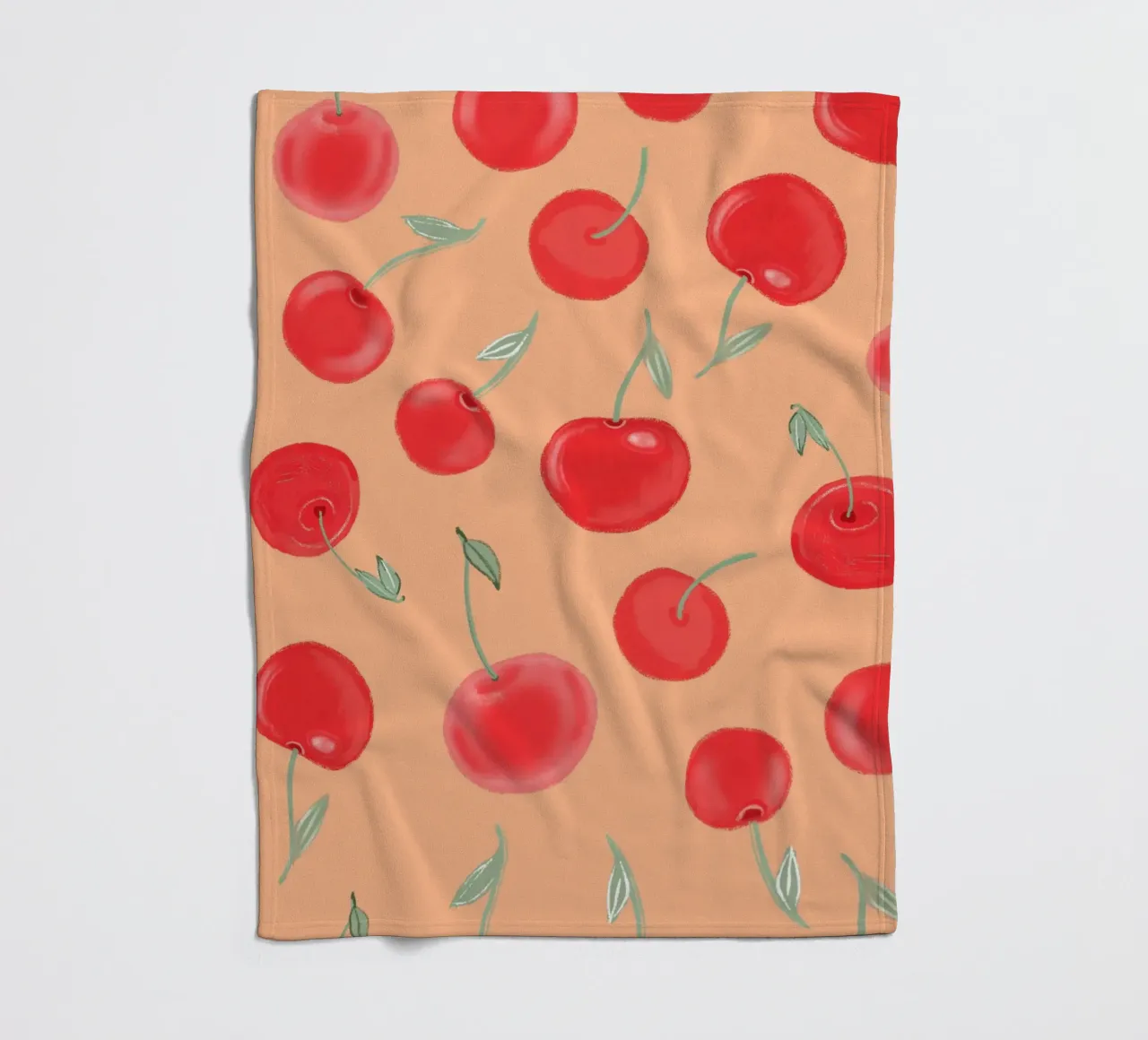 Modello Berry Burst color arancio fragola coperta in pile da gulsengunel