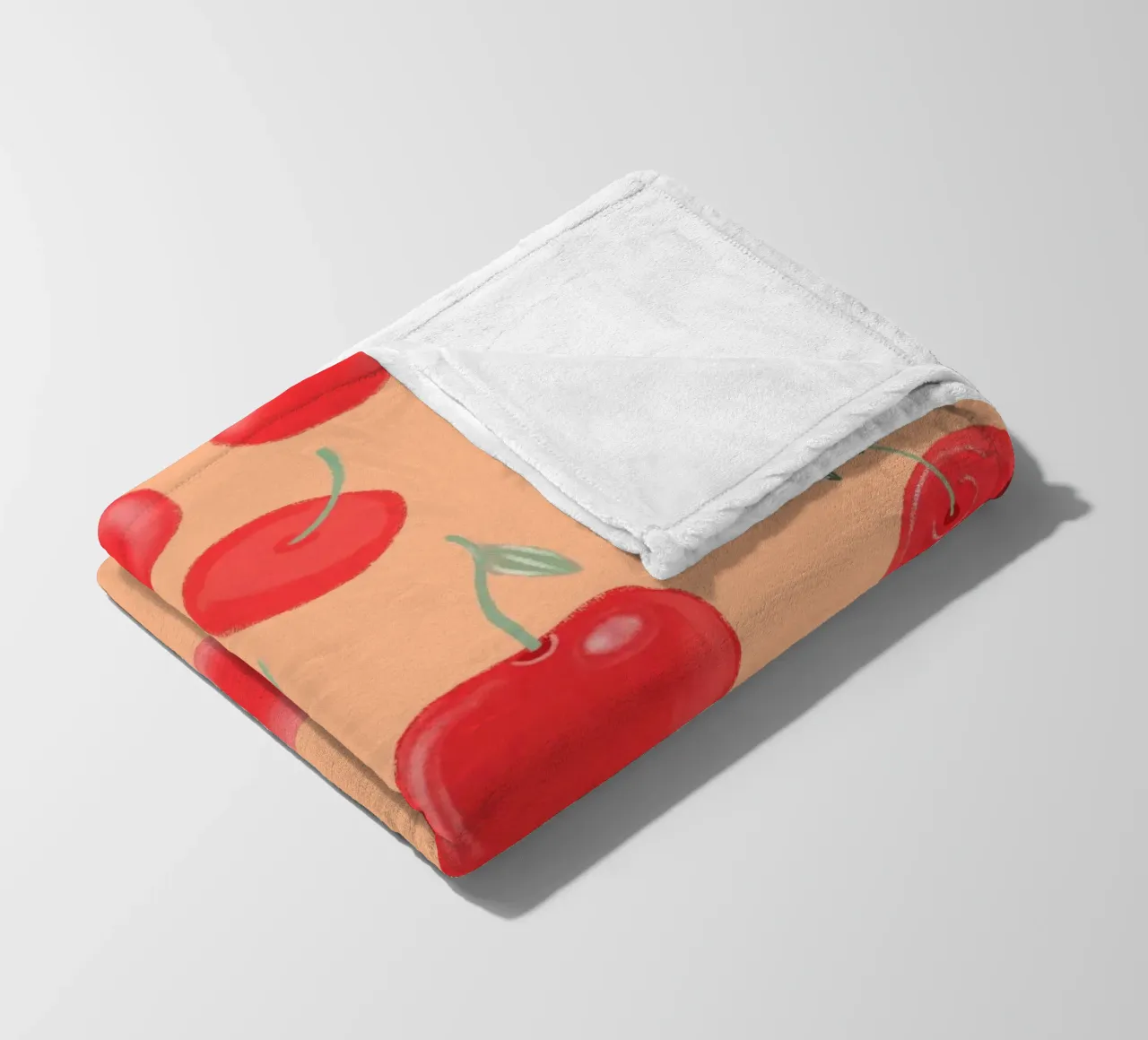 Modello Berry Burst color arancio fragola coperta in pile da gulsengunel