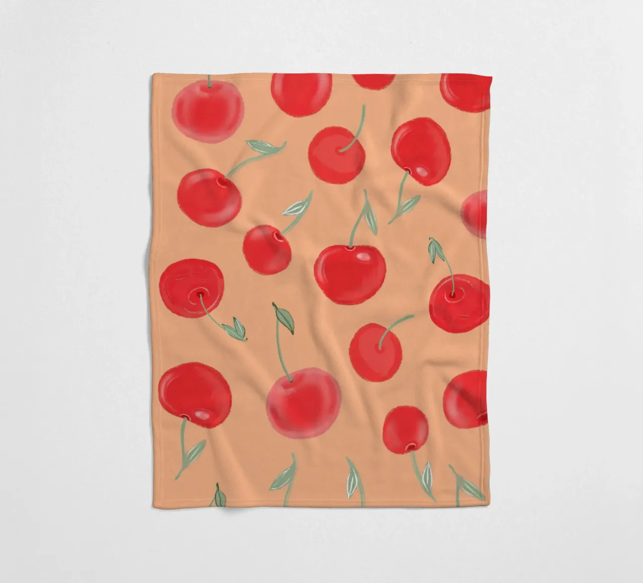 Modello Berry Burst color arancio fragola coperta in pile da gulsengunel