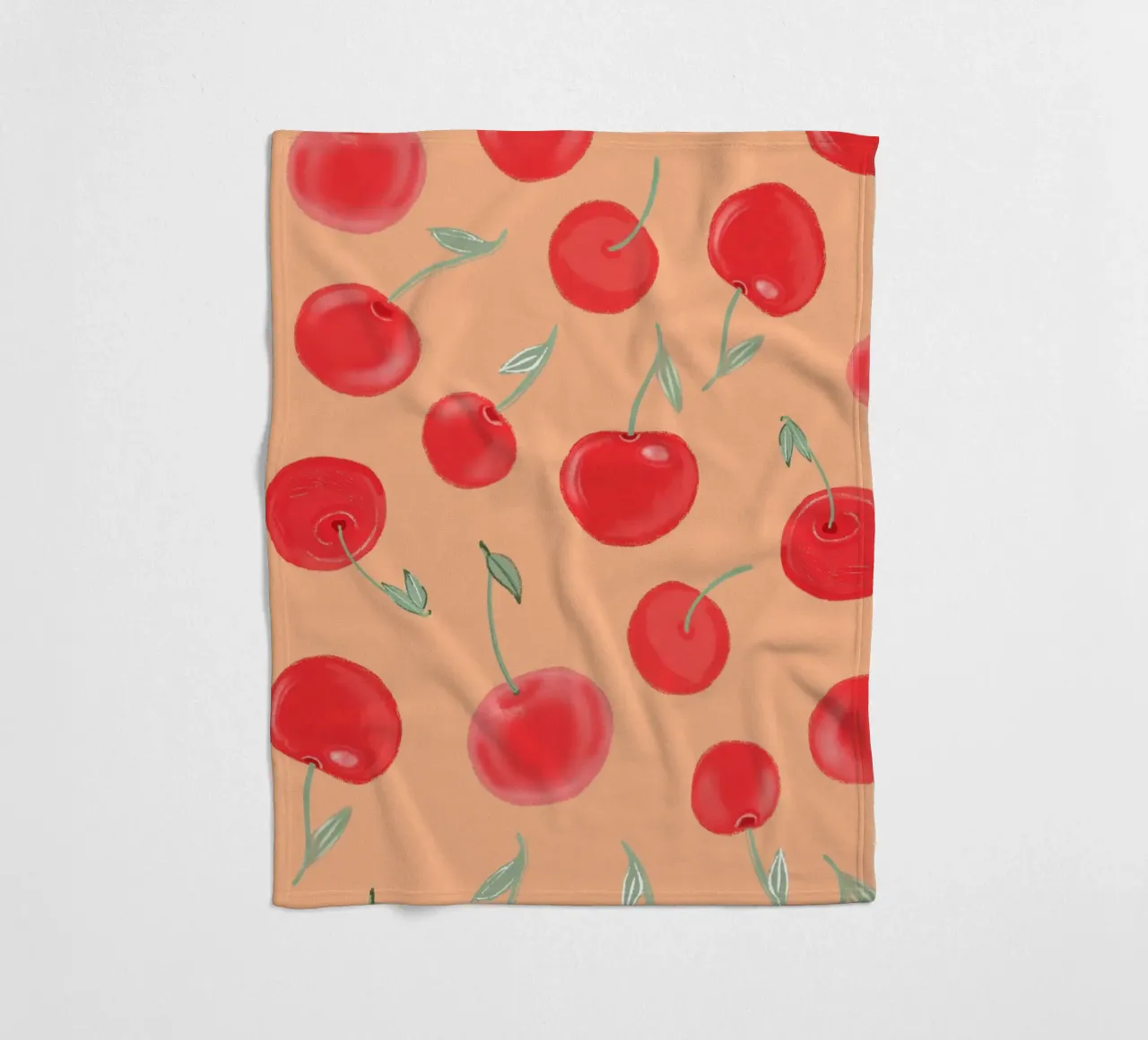 Modello Berry Burst color arancio fragola coperta in pile da gulsengunel