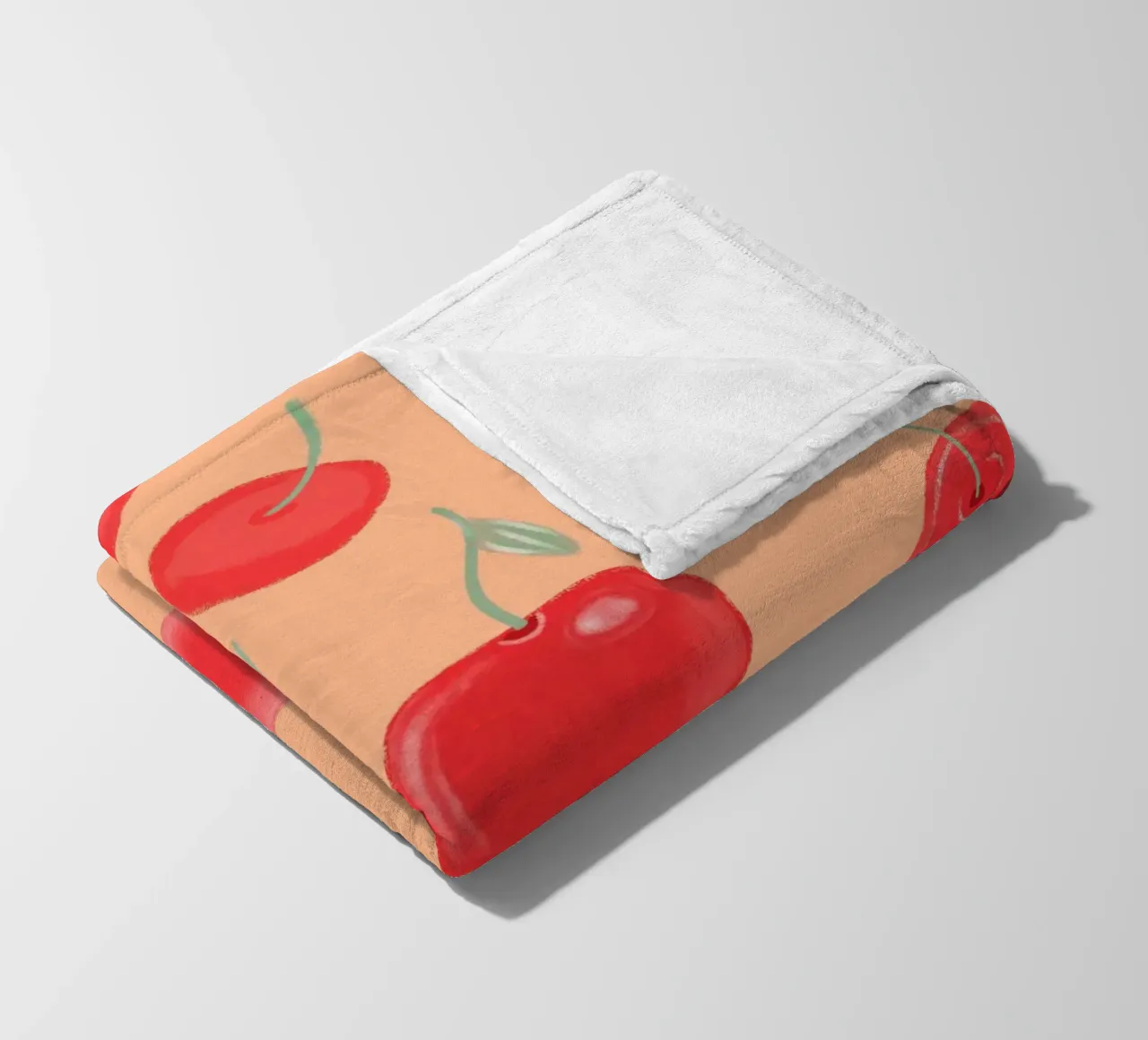 Modello Berry Burst color arancio fragola coperta in pile da gulsengunel