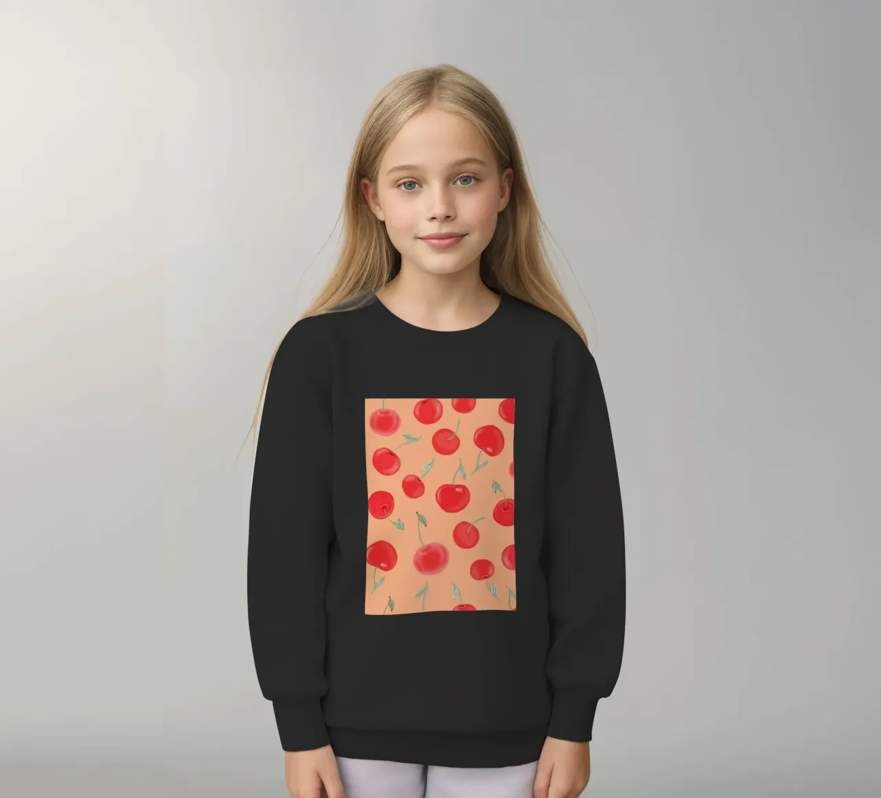 Modello Berry Burst color arancio fragola felpa bambino da gulsengunel