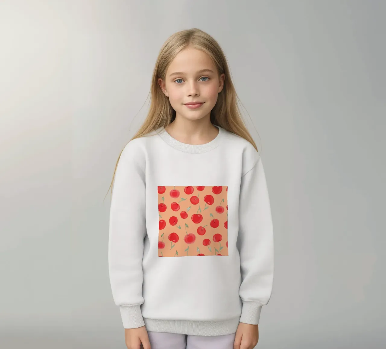 Modello Berry Burst color arancio fragola felpa bambino da gulsengunel