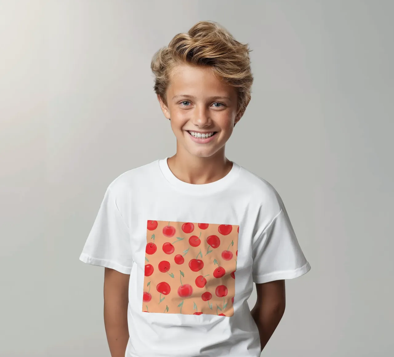 Modello Berry Burst color arancio fragola t-shirt bambini da gulsengunel